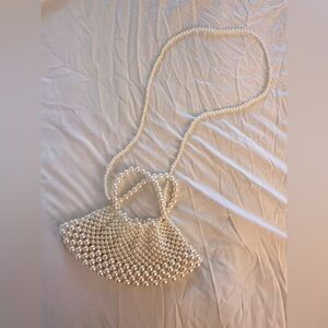 Anthropologie Bridal Elegant Pearl Beaded Handbag